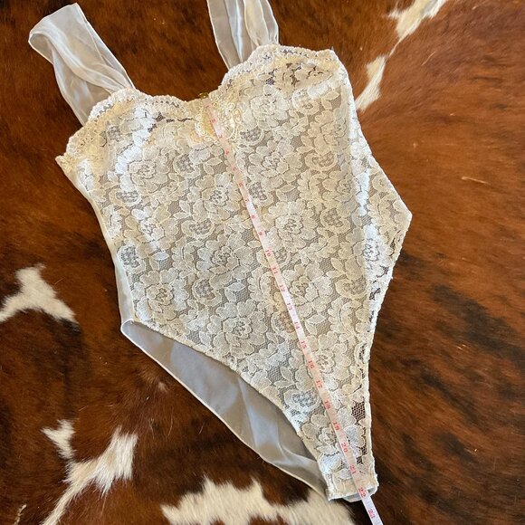 Vintage Intimate Concepts by Terry Russo Lace Lingerie Teddy Bodysuit Size M - Picture 6 of 7